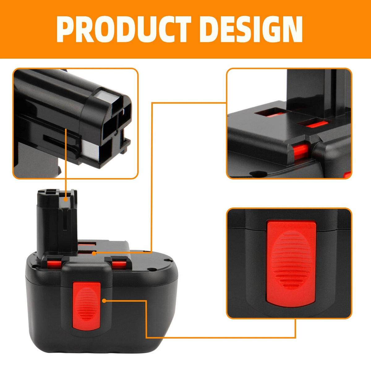 SHENTEC 3500 mAh Ni-MH-accu voor Bosch BAT240 BAT299 BAT030 BAT031 GBH24VF