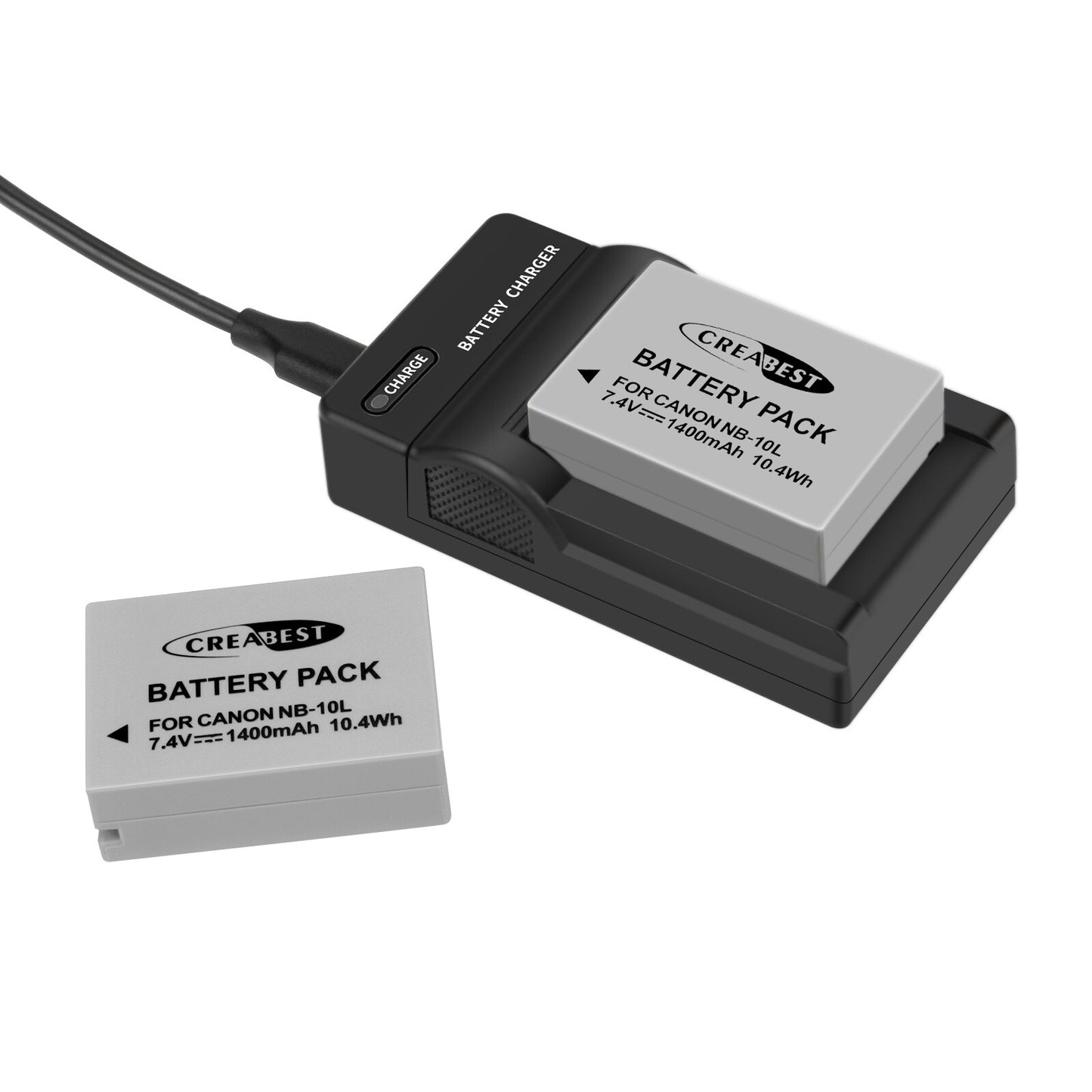 2x NB-10L Batterij+Lader Voor Canon PowerShot G15 G16 G1X SX50HS SX60HS SX40HS
