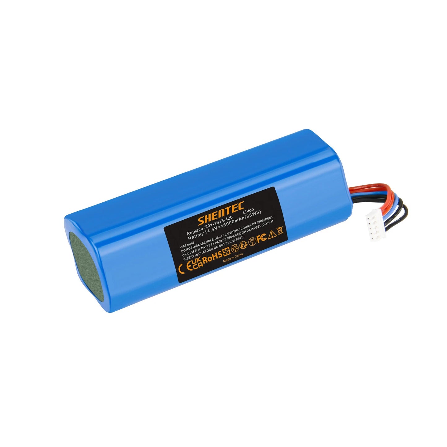 SHENTEC 2x 6Ah 14.4V Li-ion accu voor Ecovacs 201-1913-4200 S10-Li-144-5200 DBX11-11/21