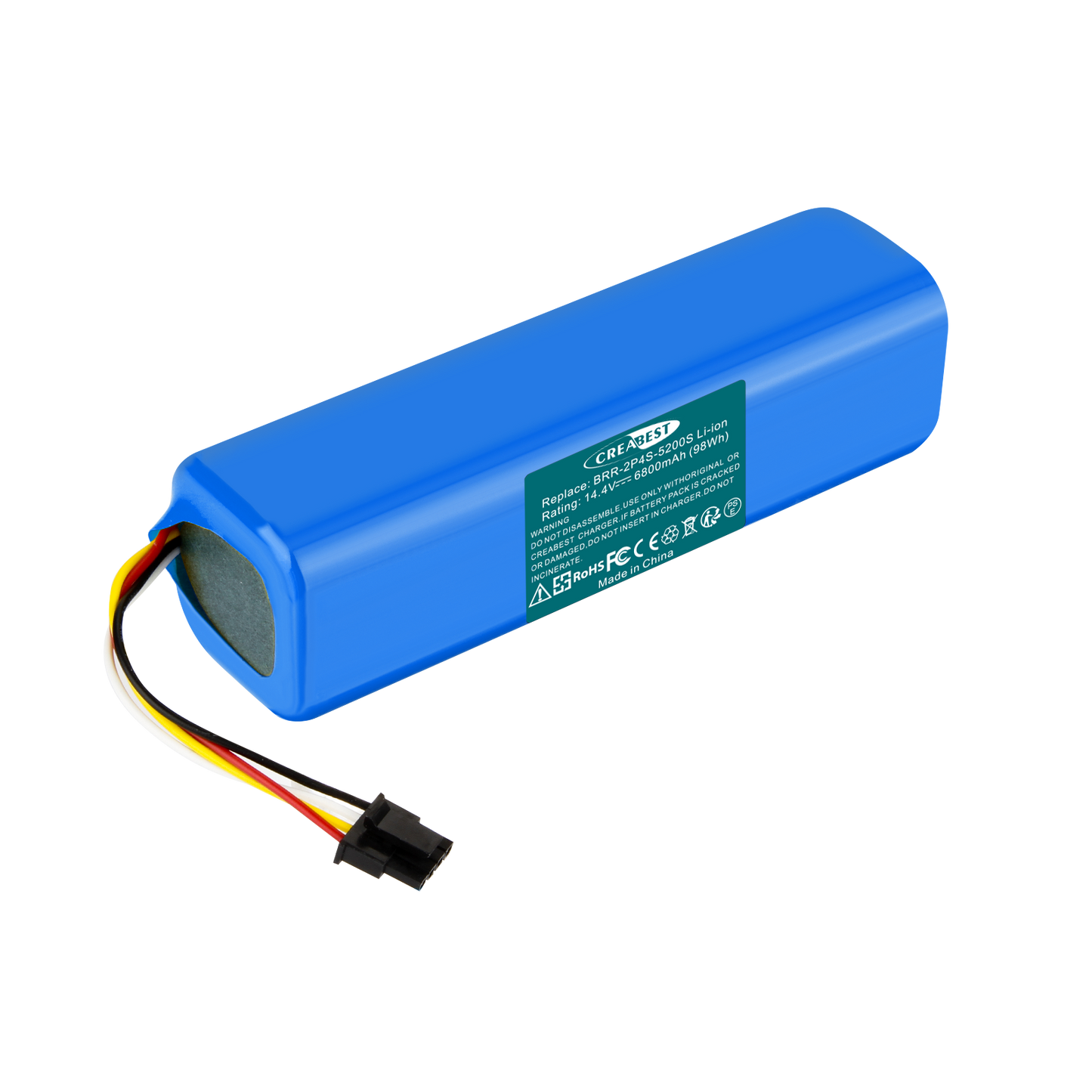 SHENTEC 14.4V 6800nAh BRR-2P4S-5200S Li-ion Vervangingsbatterij Voor Xiaomi Roborock T4 T6 T7 Mijia S7