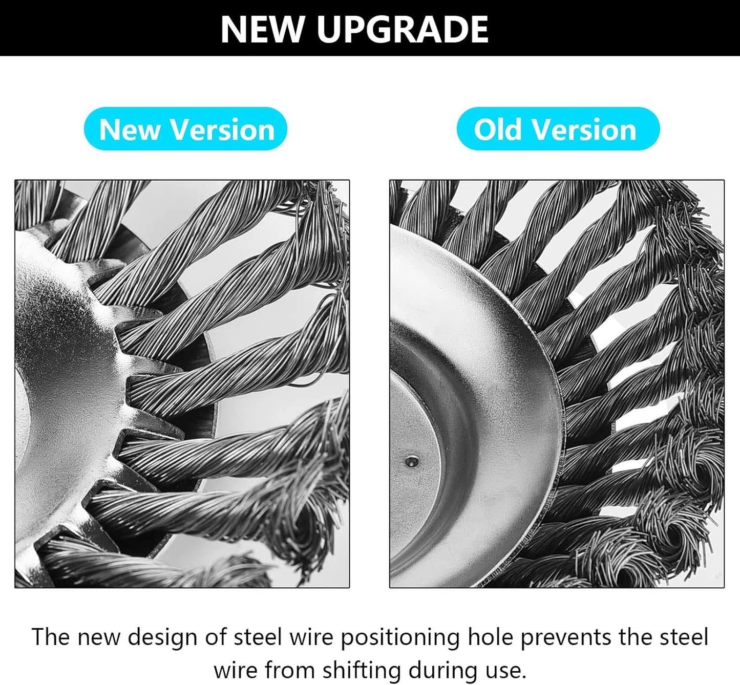 6" 8" 10" Stalen draad onkruidborstelkop voor grastrimmer, roterende borstelwiel met adapterset