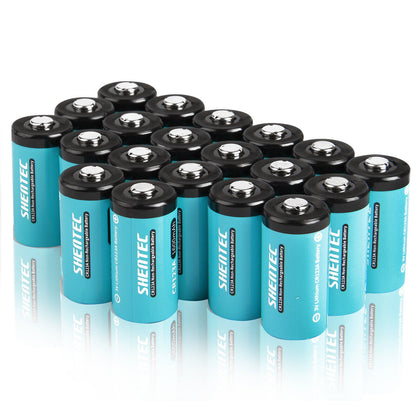 SHENTEC 20x 3V 1600mAh 123 CR123 CR123A lithiumbatterij voor DL123A-fotocamera