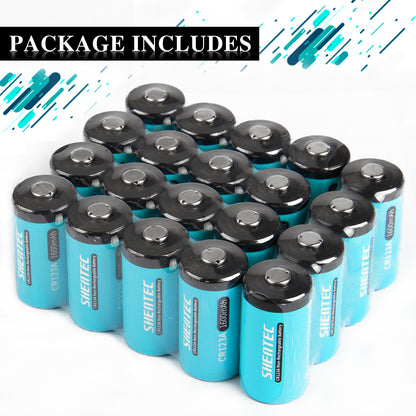 SHENTEC 20x 3V 1600mAh 123 CR123 CR123A lithiumbatterij voor DL123A-fotocamera