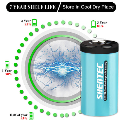 SHENTEC 20x 3V 1600mAh 123 CR123 CR123A lithiumbatterij voor DL123A-fotocamera