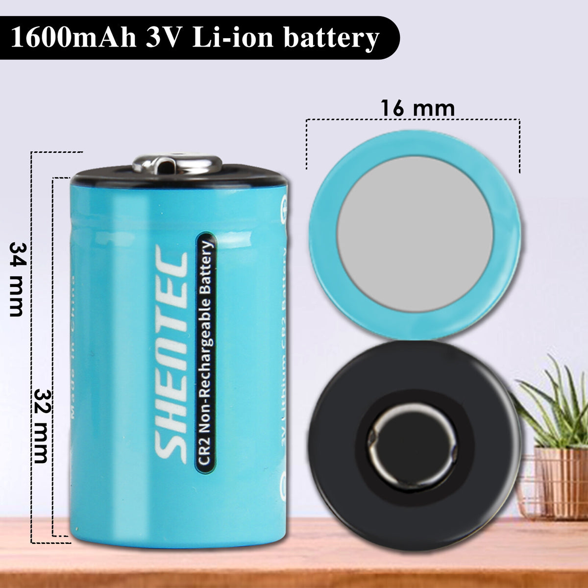 SHENTEC 20x 3V 1600mAh 123 CR123 CR123A lithiumbatterij voor DL123A-fotocamera