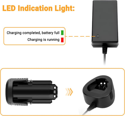 SHENTEC 12V Li-ion Battery Charger Compatible with Dremel