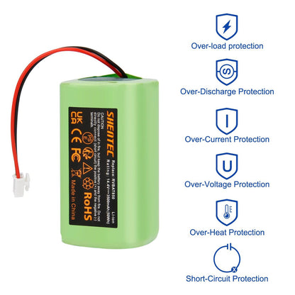 SHENTEC 3500mAh Battery RVBAT850 Replacement for Shark Ion Robot Vacuum Cleaners