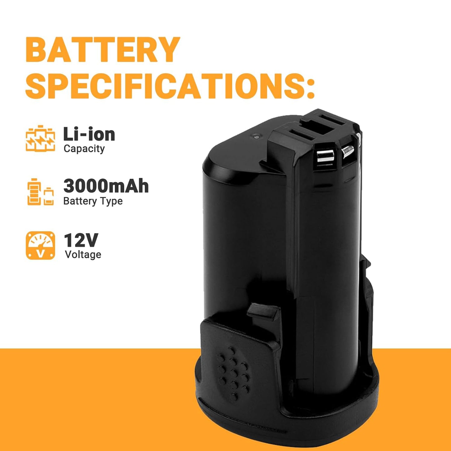 SHENTEC 3000mAh 12V lithium-ionbatterij compatibel met Dremel (12V oplader inbegrepen)
