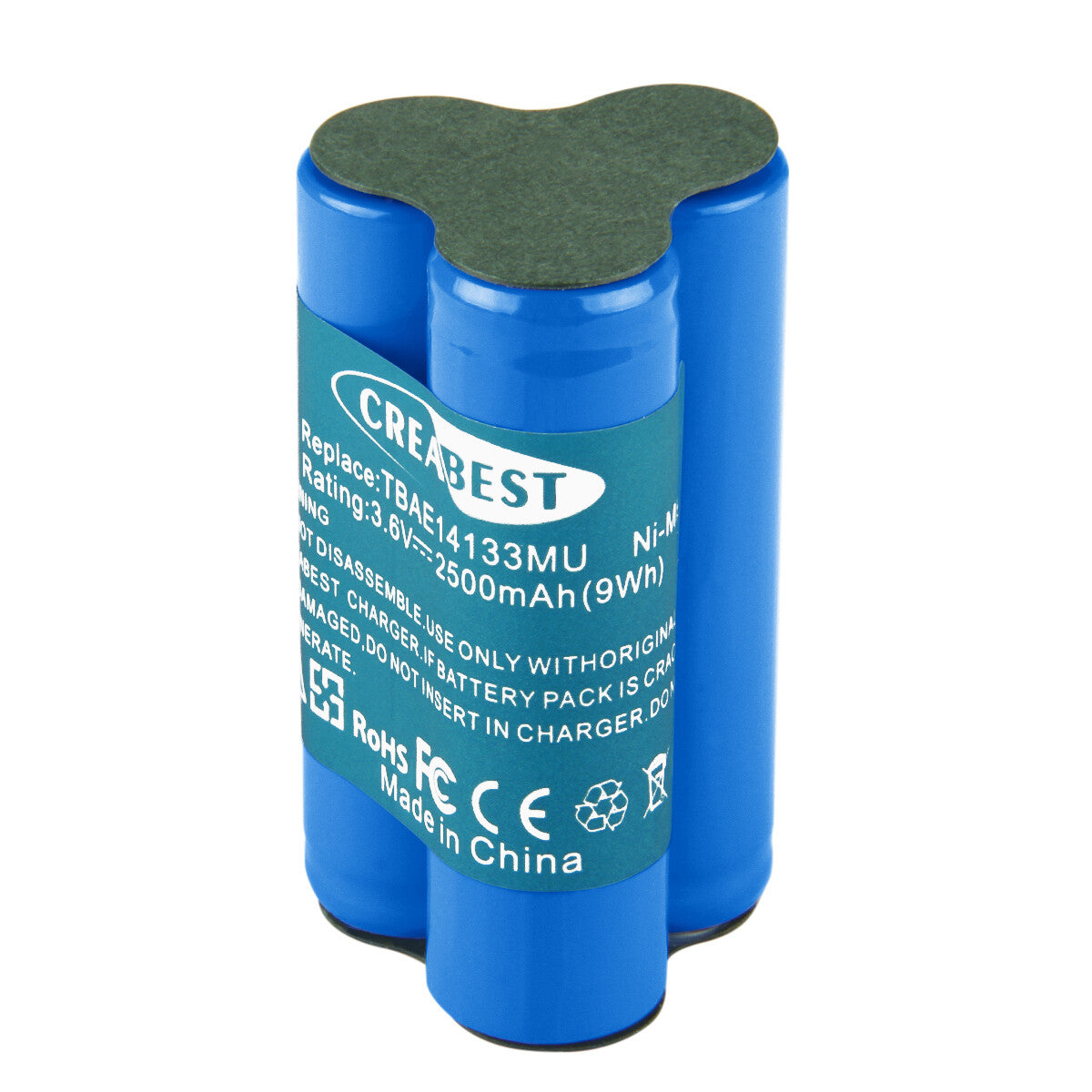 2.5Ah 3.6V Ni-MH Vervangingsbatterij voor AEG Electrolux Handstofzuiger Junior Type TBAE14133M