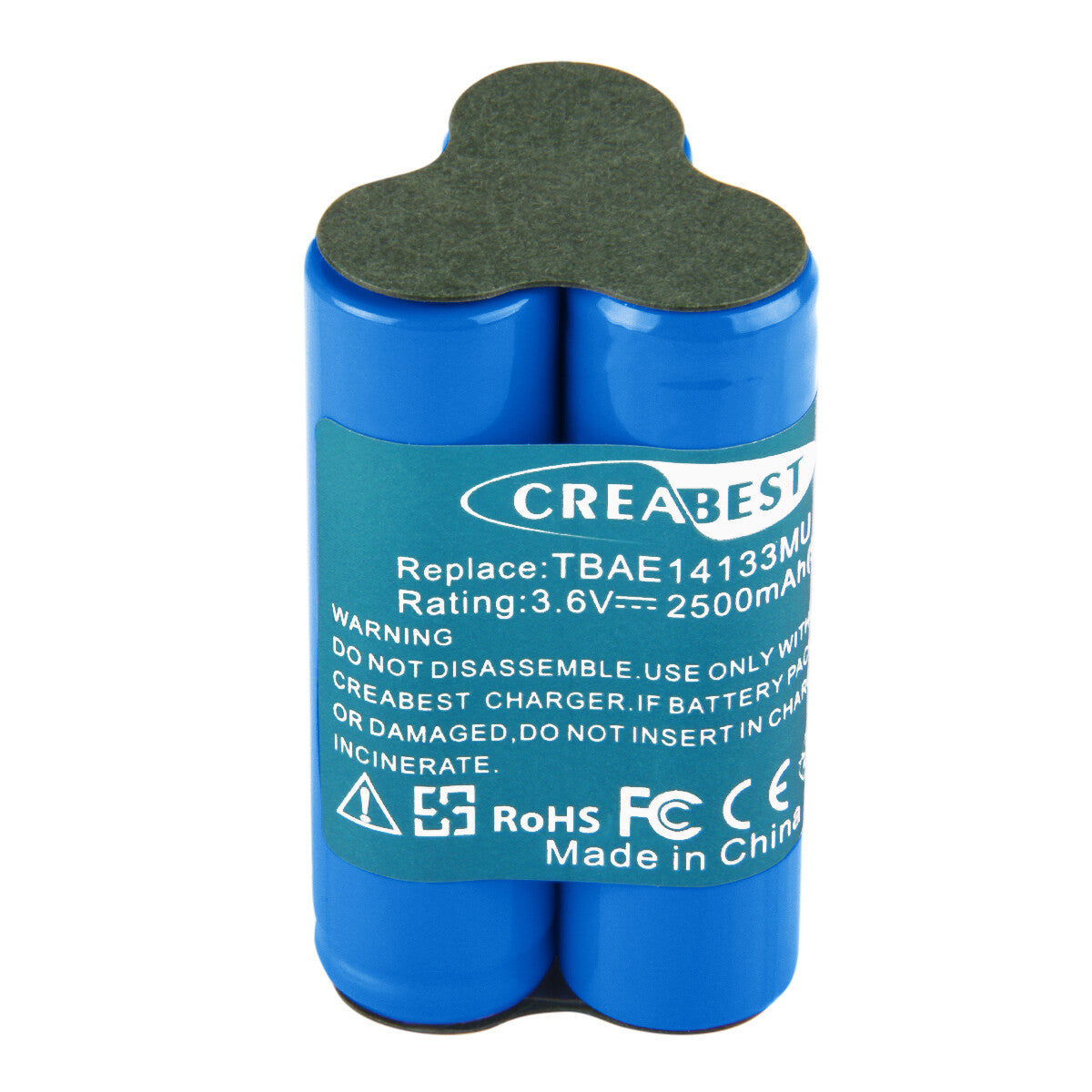 2.5Ah 3.6V Ni-MH Vervangingsbatterij voor AEG Electrolux Handstofzuiger Junior Type TBAE14133M