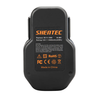SHENTEC 12V 3500mAH Ni-MH Vervangende Accu Voor AEG M1230 YTB001 MXM12 BS2E12T 4932353639