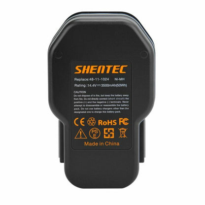 SHENTEC 14.4V Ni-MH-accu voor AEG 48-11-1000, 48-11-1014, 48-11-1024 MILWAUKEE 0511-21