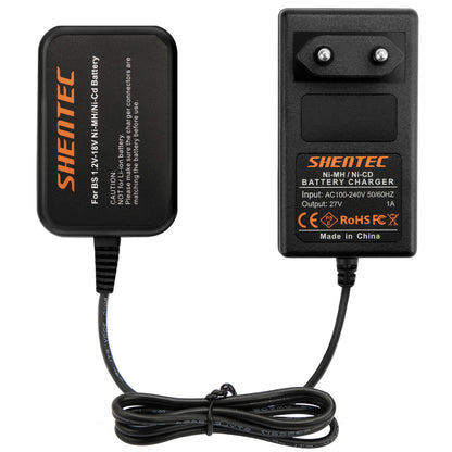 SHENTEC 14.4V 2x accu + oplader set voor Bosch BAT040 BAT140 BAT038 2607335276