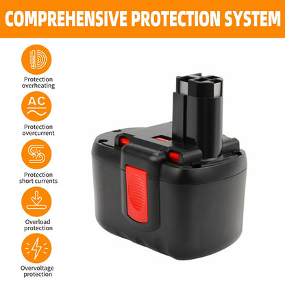 SHENTEC 24V 4Ah Ni-MH-batterij voor Bosch BAT240 BAT299 BAT030 BAT031 GBH24VF