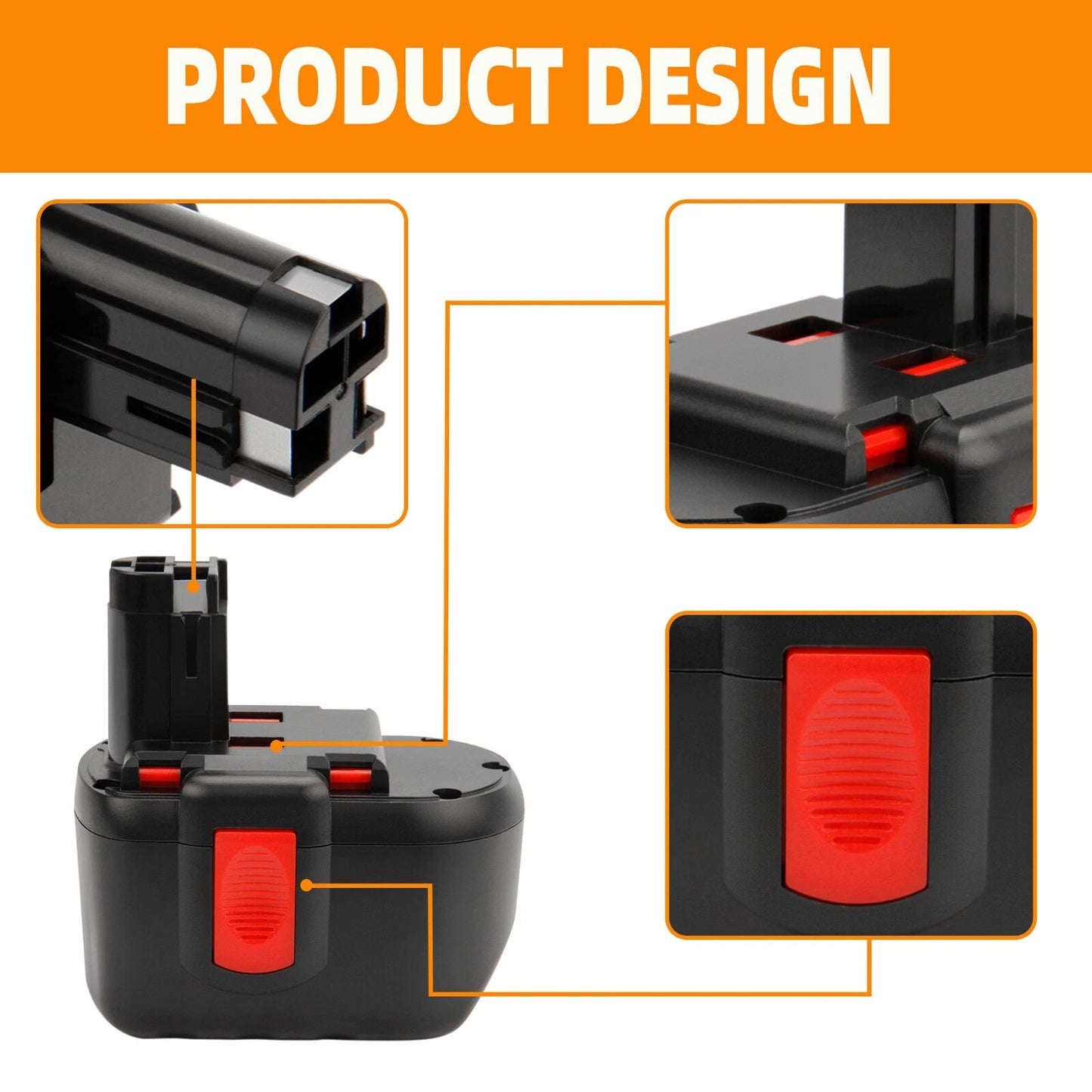 SHENTEC 24V 4Ah Ni-MH-batterij voor Bosch BAT240 BAT299 BAT030 BAT031 GBH24VF