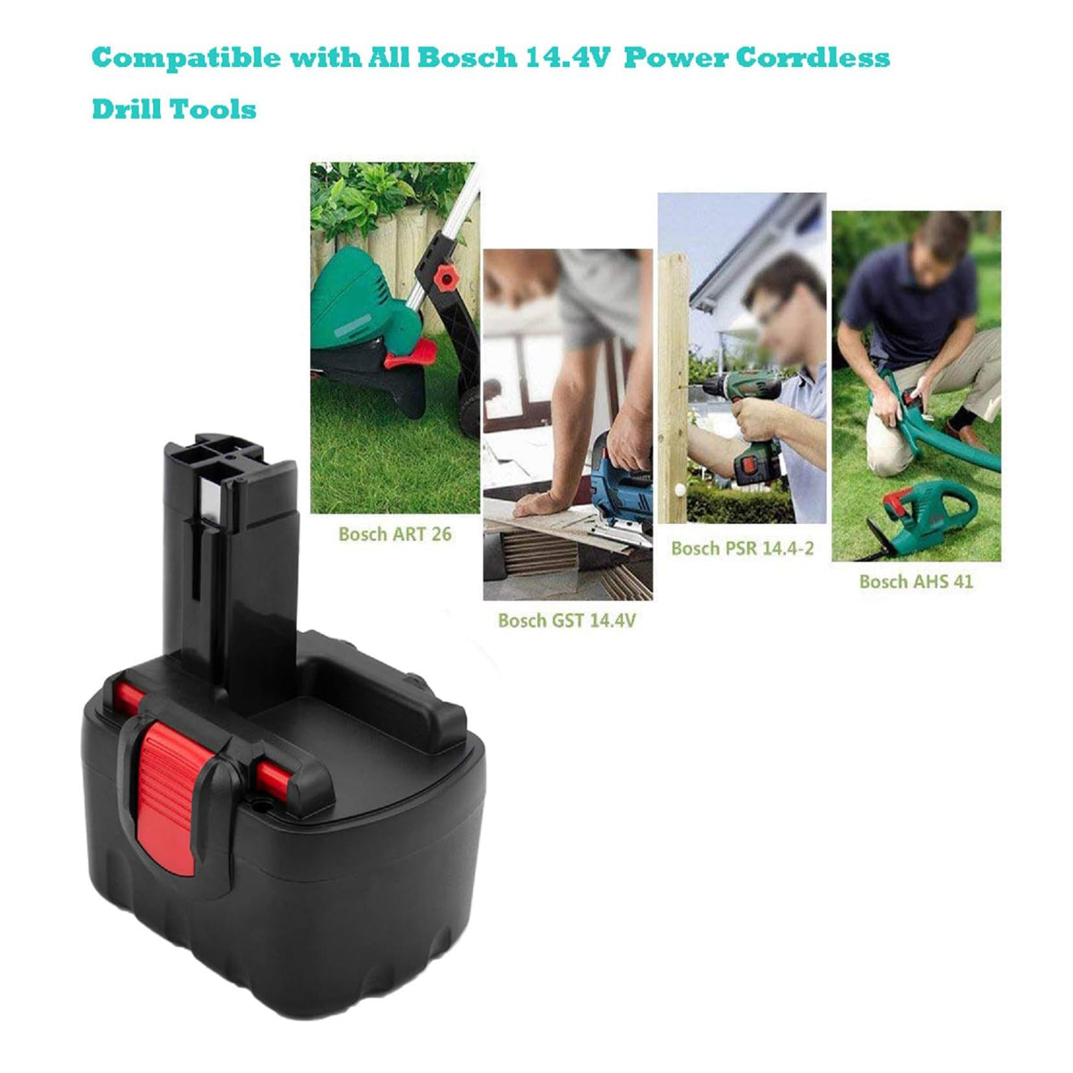 SHENTEC 14.4V 3.5Ah Ni-MH vervangende accu, compatibel met BAT038 BAT040 BAT041 BAT140 BAT159 2607335263 2607335264 2607335275 2607335276 2607335385