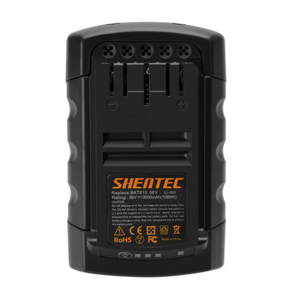 SHENTEC 36V 3.0Ah Li-ion accu voor Bosch 11536C 11536VSR 38636-01 BAT810