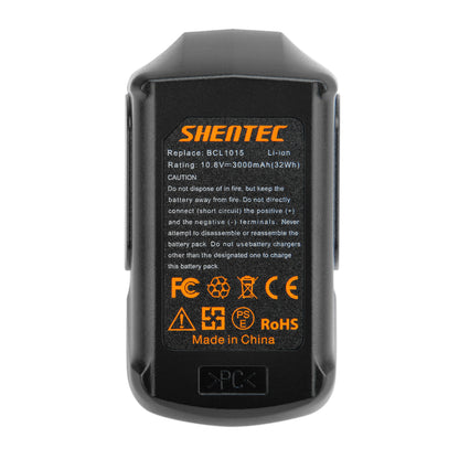 SHENTEC .0Ah 10.8V Li-ion accu voor Hitachi BCL1015 BCL1030 FCR10DL DB10DL 329370 329369