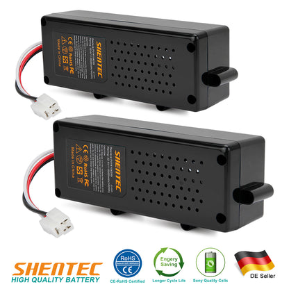 SHENTEC 2 stuks 32.4V 5.0Ah Li-ion batterij voor Bosch Indego F016104299 Indego 800 1000 1200 3600
