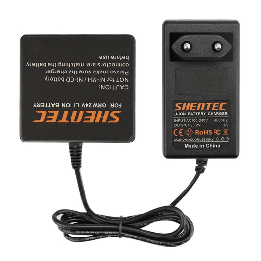 SHENTEC 24V lithiumbatterijlader voor GreenWorks G-24 29807 29322 29852 29837 29842