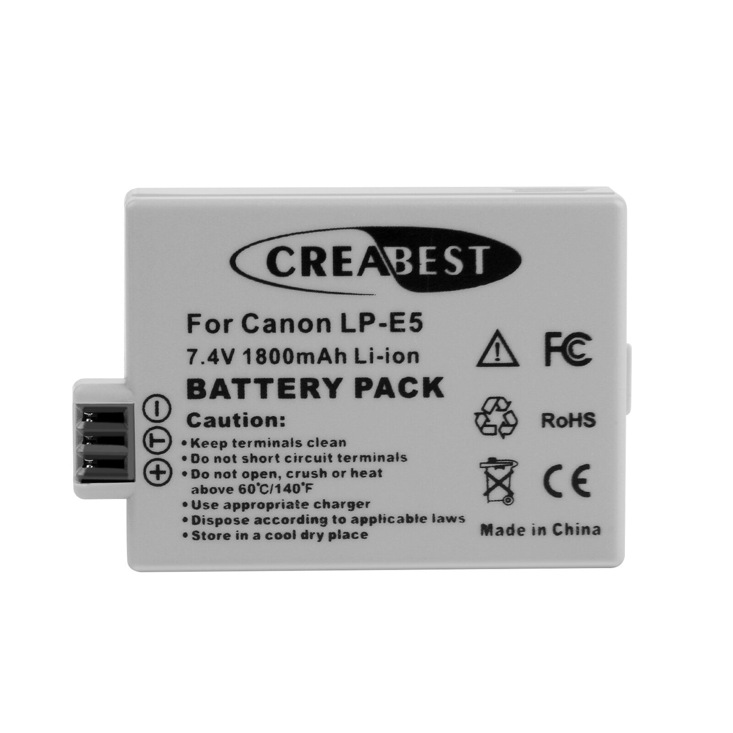 2× LP-E5-accu 1800mAh voor Canon EOS 450D 500D 1000D Rebel T1i Xs Kiss X3 X2