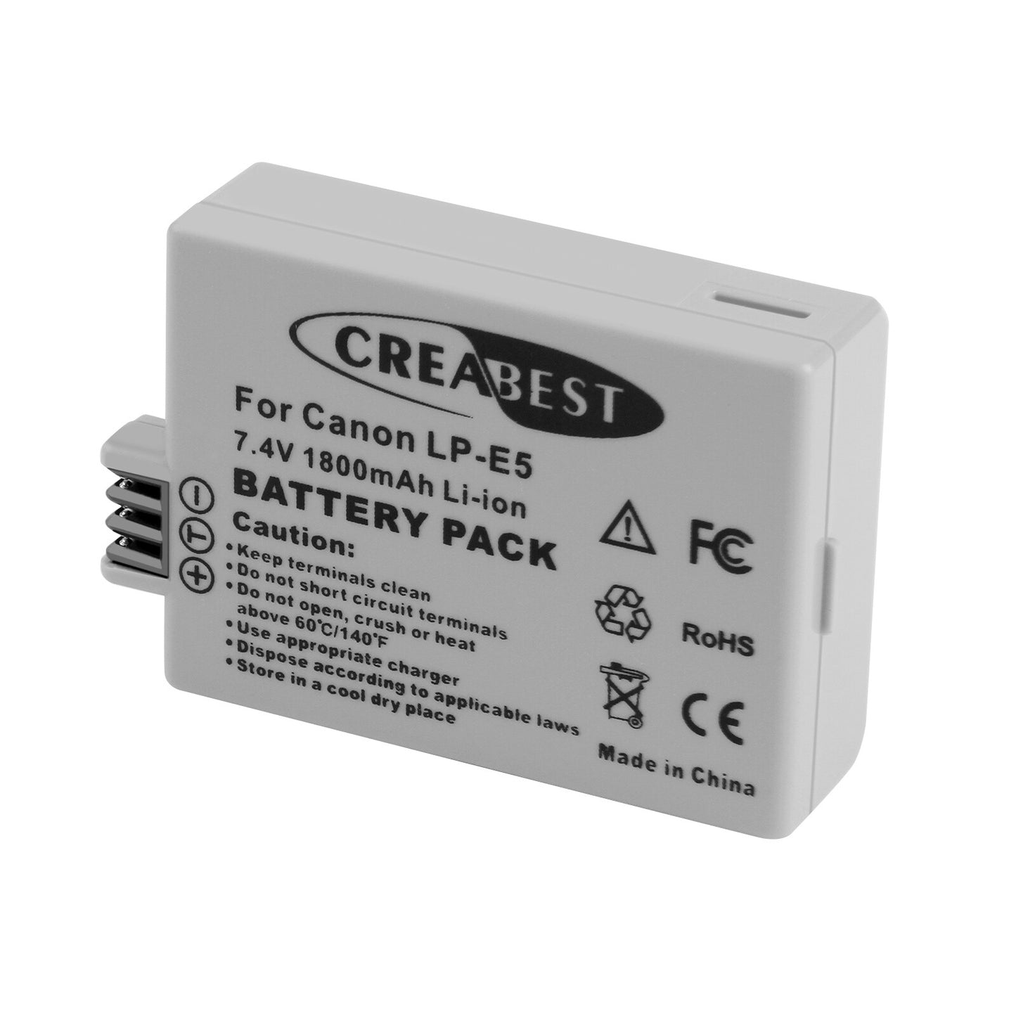 2× LP-E5-accu 1800mAh voor Canon EOS 450D 500D 1000D Rebel T1i Xs Kiss X3 X2