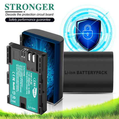 2xLP-E6 LP-E6N Batterij+Dubbele Oplader Voor Canon EOS 90D 5D Mark III IV 80D 60D 70D