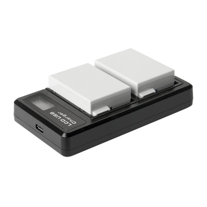 SHENTEC 2x LP-E8 Accu + Dubbele Oplader voor Canon EOS 550D 600D 650D 700D Kiss T2i X4 X5