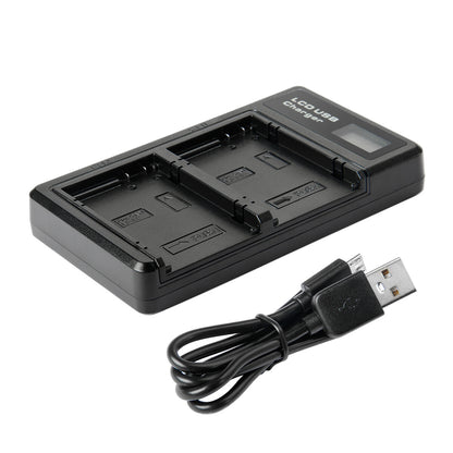 SHENTEC 2x LP-E8 Accu + Dubbele Oplader voor Canon EOS 550D 600D 650D 700D Kiss T2i X4 X5