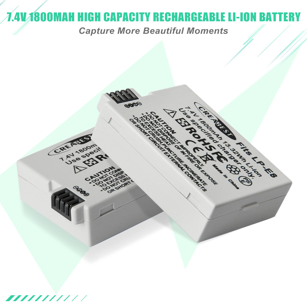 SHENTEC 2x LP-E8 Accu + Dubbele Oplader voor Canon EOS 550D 600D 650D 700D Kiss T2i X4 X5