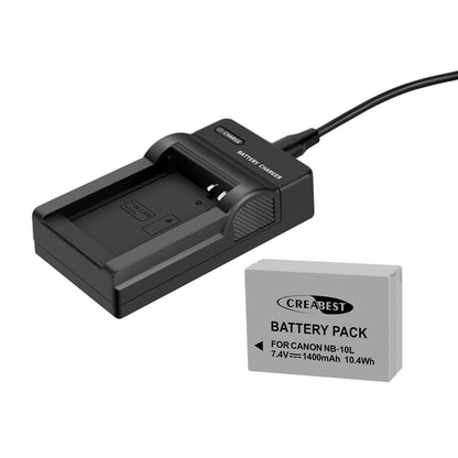 2x NB-10L Batterij+Lader Voor Canon PowerShot G15 G16 G1X SX50HS SX60HS SX40HS