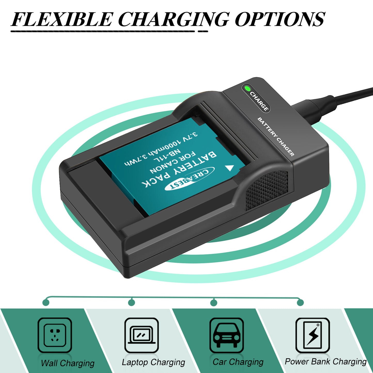 2x NB-11L/11LH Accu+Lader Voor Canon SX410 SX420 SX430 IS IXUS 180 185 190