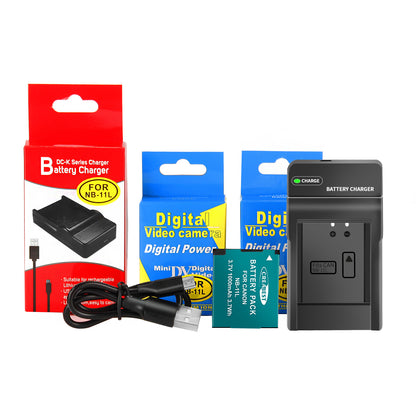 2x NB-11L/11LH Accu+Lader Voor Canon SX410 SX420 SX430 IS IXUS 180 185 190
