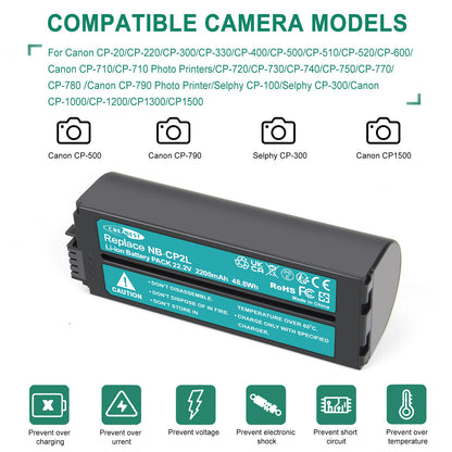 22.2V NB-CP1L Batterij Voor Canon Selphy CP1200 CP1300 CP1500 CP-910 NB-CP2L CP2LH