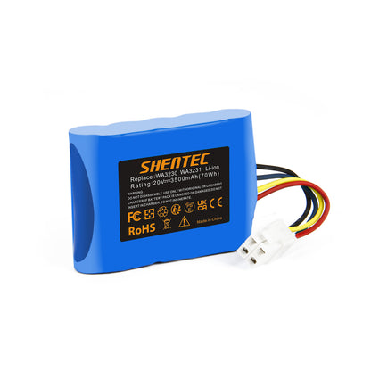 SHENTEC 20V Li-ion 3500mAh accu voor Worx 50032774 50032492 WA3230 WA3231 WR092S
