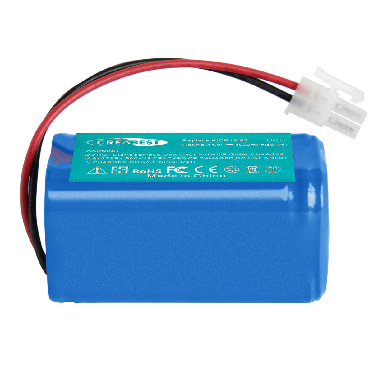 SHENTEC 14.8V 4Ah Li-ion Batterij Voor Ecovacs Deebot CR130 CEN 540 4ICR19/65 Dibea V870