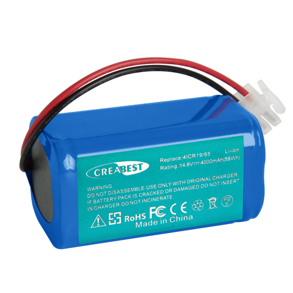 SHENTEC 14.8V 4Ah Li-ion Batterij Voor Ecovacs Deebot CR130 CEN 540 4ICR19/65 Dibea V870