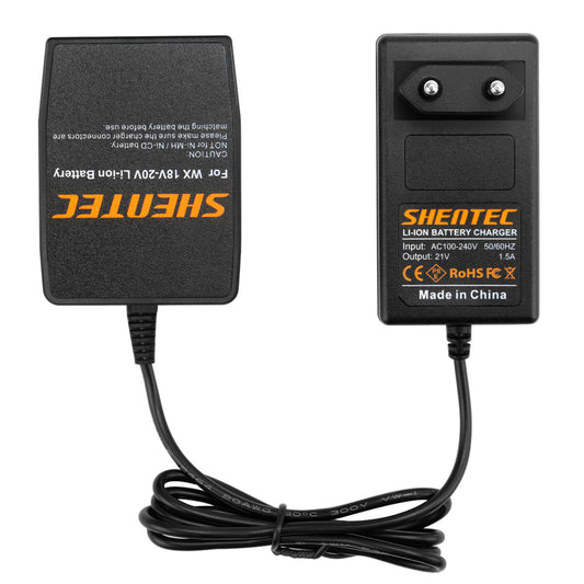 SHENTEC 18V Li-ion acculader voor Worx WA3575 WA3525 WA3520 WA3512 WG153 WG154 WG165