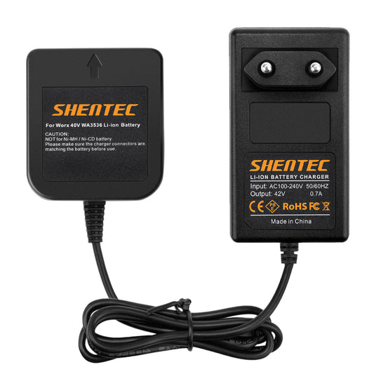 SHENTEC 36V Li-ion batterijlader voor Worx WA3734 WA3536 WG268E WG568E WG168E WG368E WG776E
