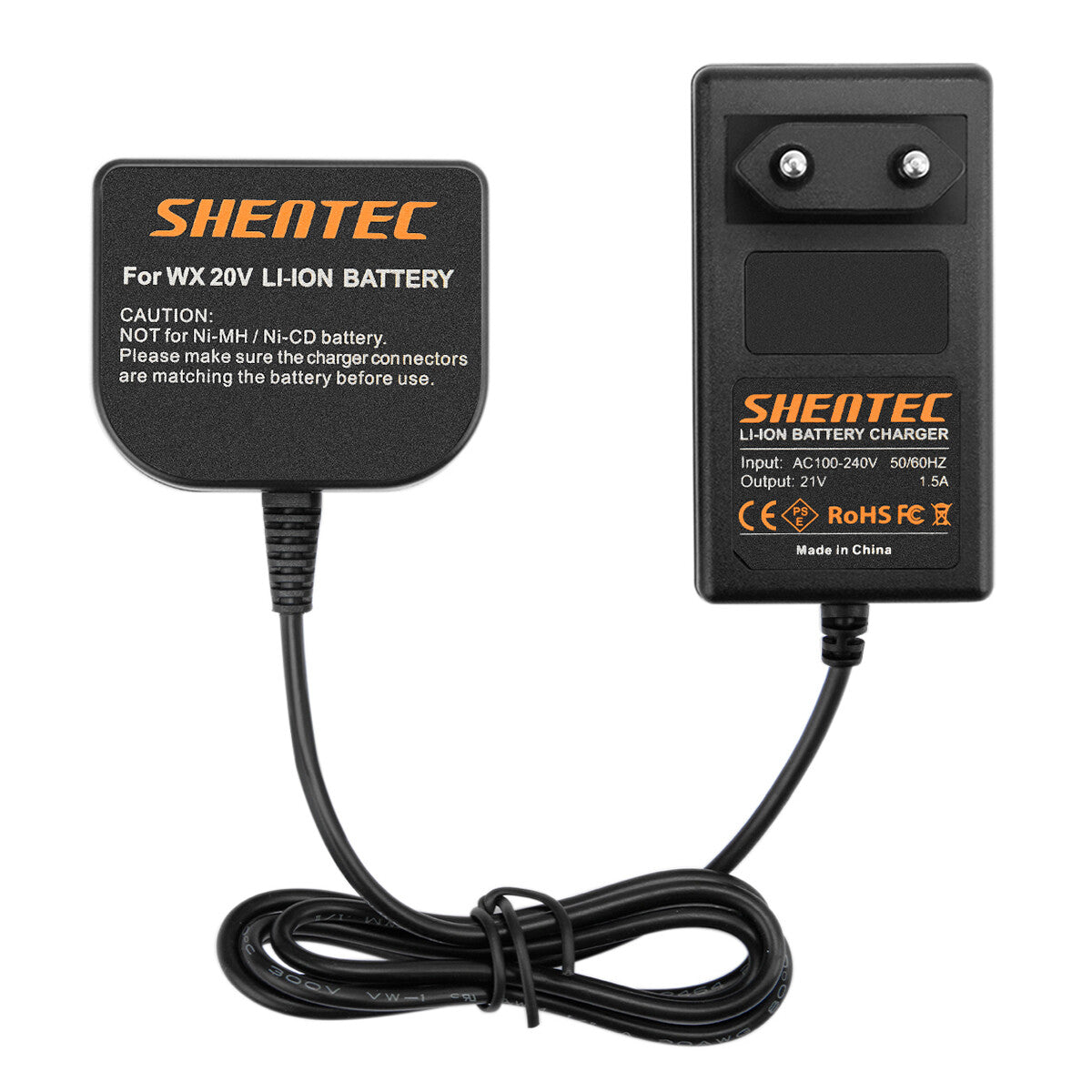SHENTEC Li-ion-batterijlader voor Worx 20V WX678 WG259 WX390.1 WX393.3 WG549E.9 WA3551.1