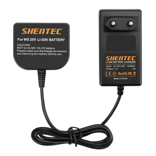 SHENTEC Li-ion-batterijlader voor Worx 20V WX678 WG259 WX390.1 WX393.3 WG549E.9 WA3551.1