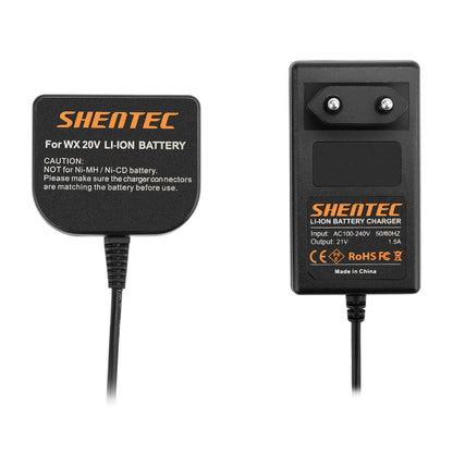 SHENTEC Li-ion-batterijlader voor Worx 20V WX678 WG259 WX390.1 WX393.3 WG549E.9 WA3551.1