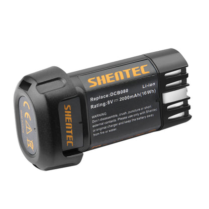 SHENTEC 8V 2000mAh Lithium-ionbatterij Voor Dewalt DCB080 DCL023 DW4390 DCF680N1 DCF680G2