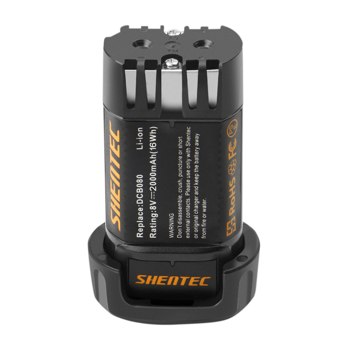 SHENTEC 8V 2000mAh Lithium-ionbatterij Voor Dewalt DCB080 DCL023 DW4390 DCF680N1 DCF680G2