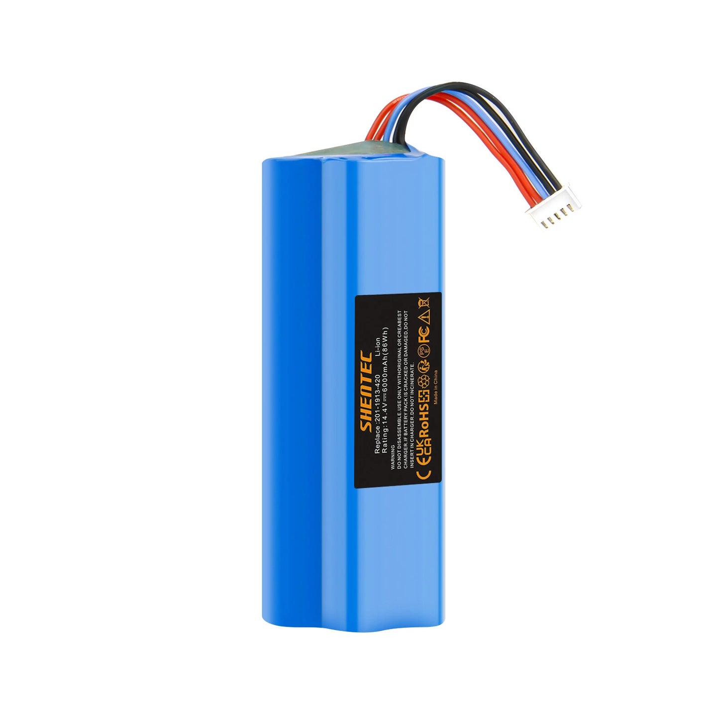 SHENTEC 6Ah Li-ionbatterij voor Ecovacs 201-1913-4200 S10-Li-144-5200 DBX11-11/21