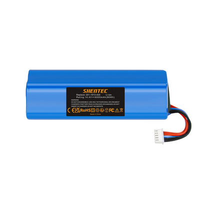 SHENTEC 6Ah Li-ionbatterij voor Ecovacs 201-1913-4200 S10-Li-144-5200 DBX11-11/21