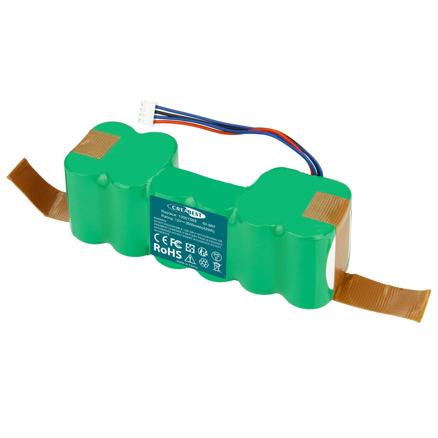 SHENTEC 2X 12V 3500mAh Ni-MH BATTERIJ VOOR DD4G 10001568 DEEBOT OZMO DN55 M89 O601 O610