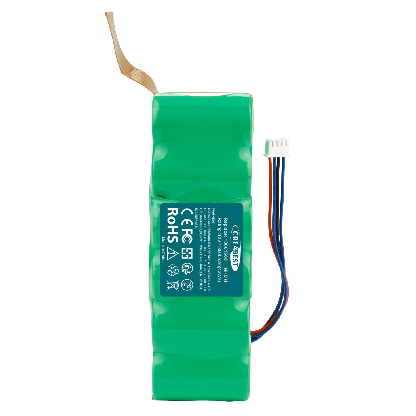SHENTEC 2X 12V 3500mAh Ni-MH BATTERIJ VOOR DD4G 10001568 DEEBOT OZMO DN55 M89 O601 O610