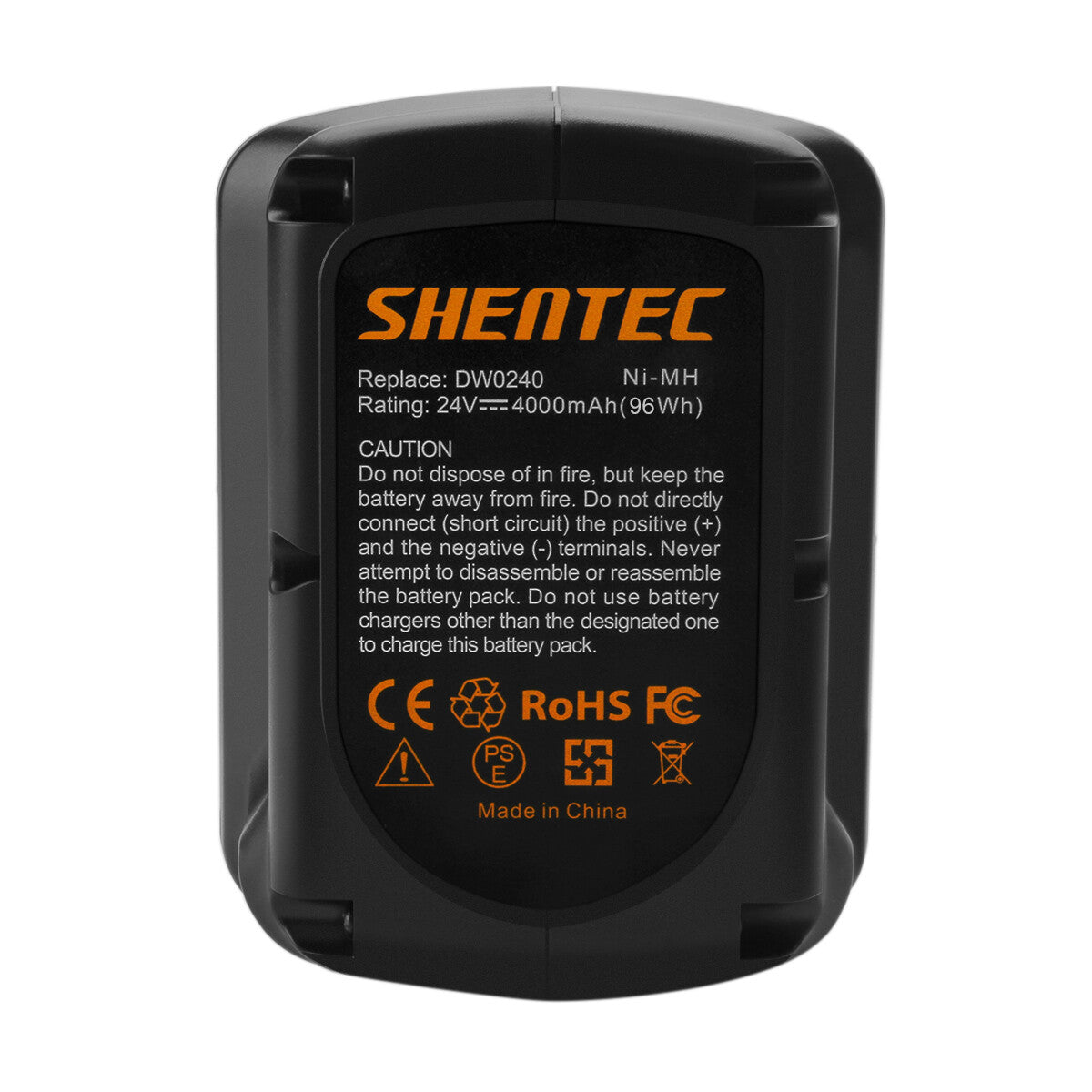 SHENTEC 24V 4000mAh Ni-MH vervangende accu voor Dewalt DE-24 DE0240 DE0241 DE0243 DW0242 DW0240 DW007