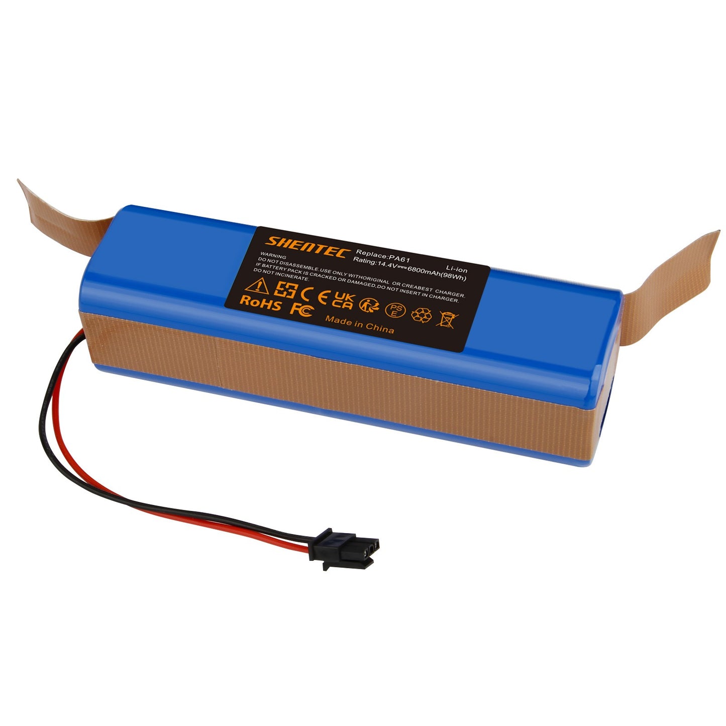 SHENTEC 14.4V 6.8Ah vervangende accu voor Eufy RoboVac X8 T226X, X8 Pro, X8 Hybrid, vervangt PA61